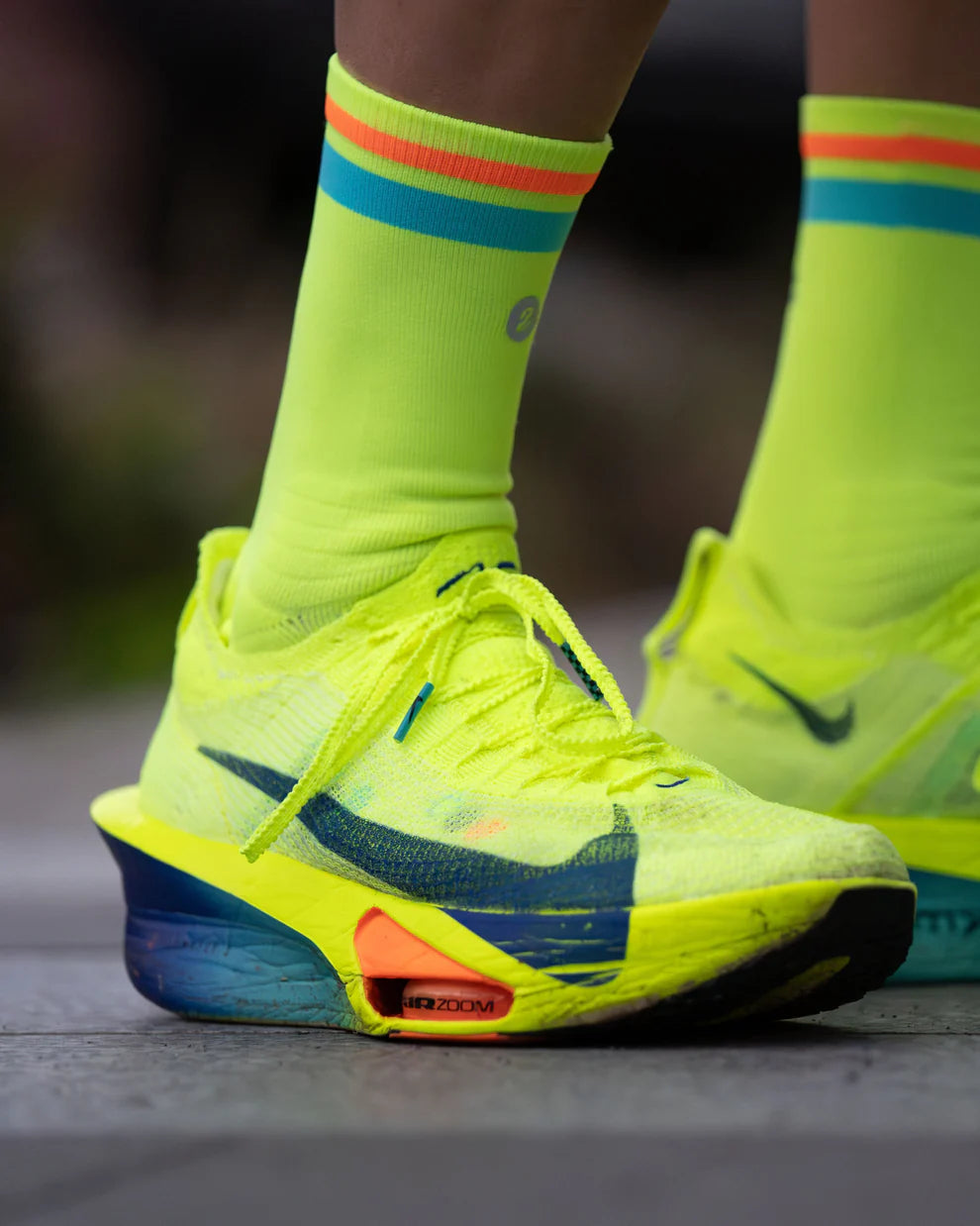 【SHYU 競賽跑襪】專為 Nike 碳板鞋設計｜volt | pacific | orange 台灣官方合作夥伴