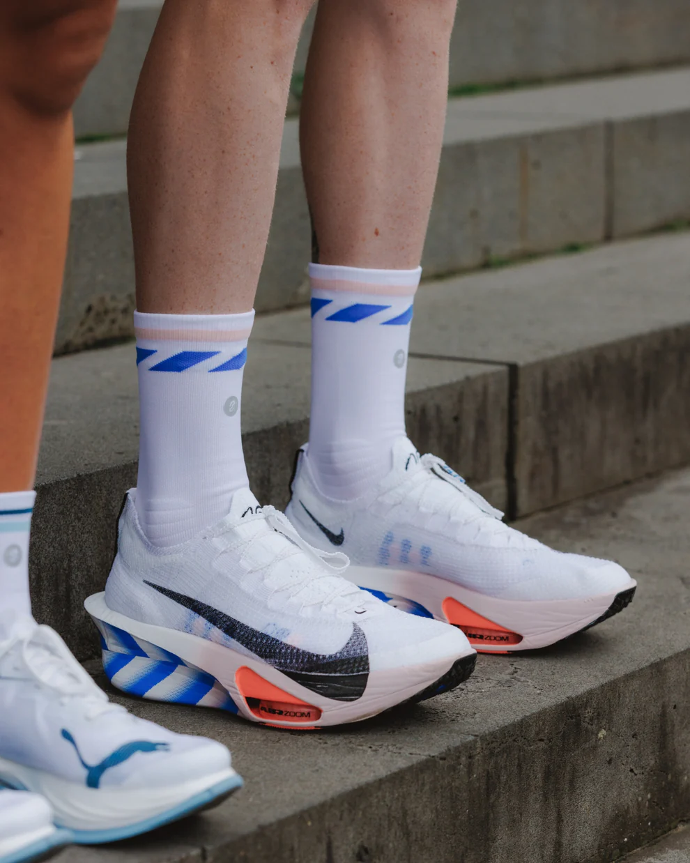 【SHYU 競賽跑襪】專為 Nike 碳板鞋設計｜White | Sash | Melon 台灣官方合作夥伴