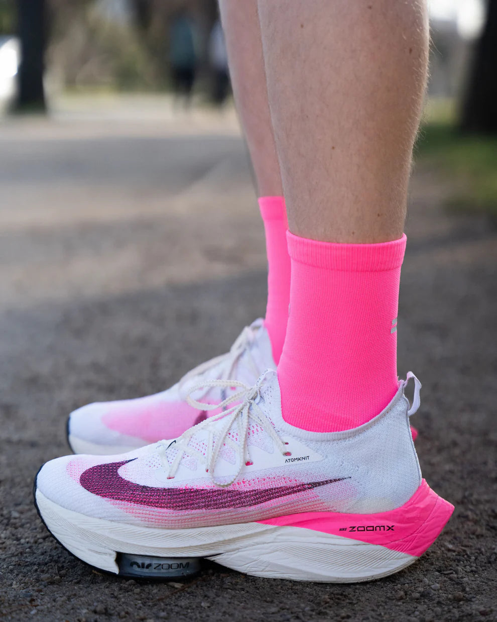 【SHYU 競賽跑襪】專為碳板鞋設計 Racing 系列｜pink | pink | pink 台灣官方合作夥伴
