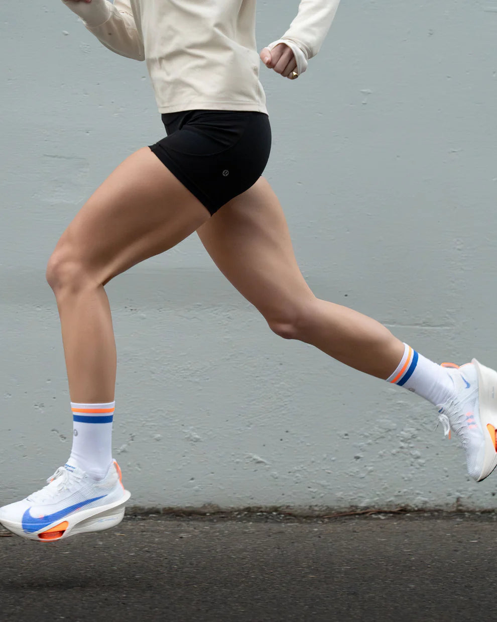 【SHYU 競賽跑襪】專為 Nike 碳板鞋設計｜white | blue | orange 台灣官方合作夥伴
