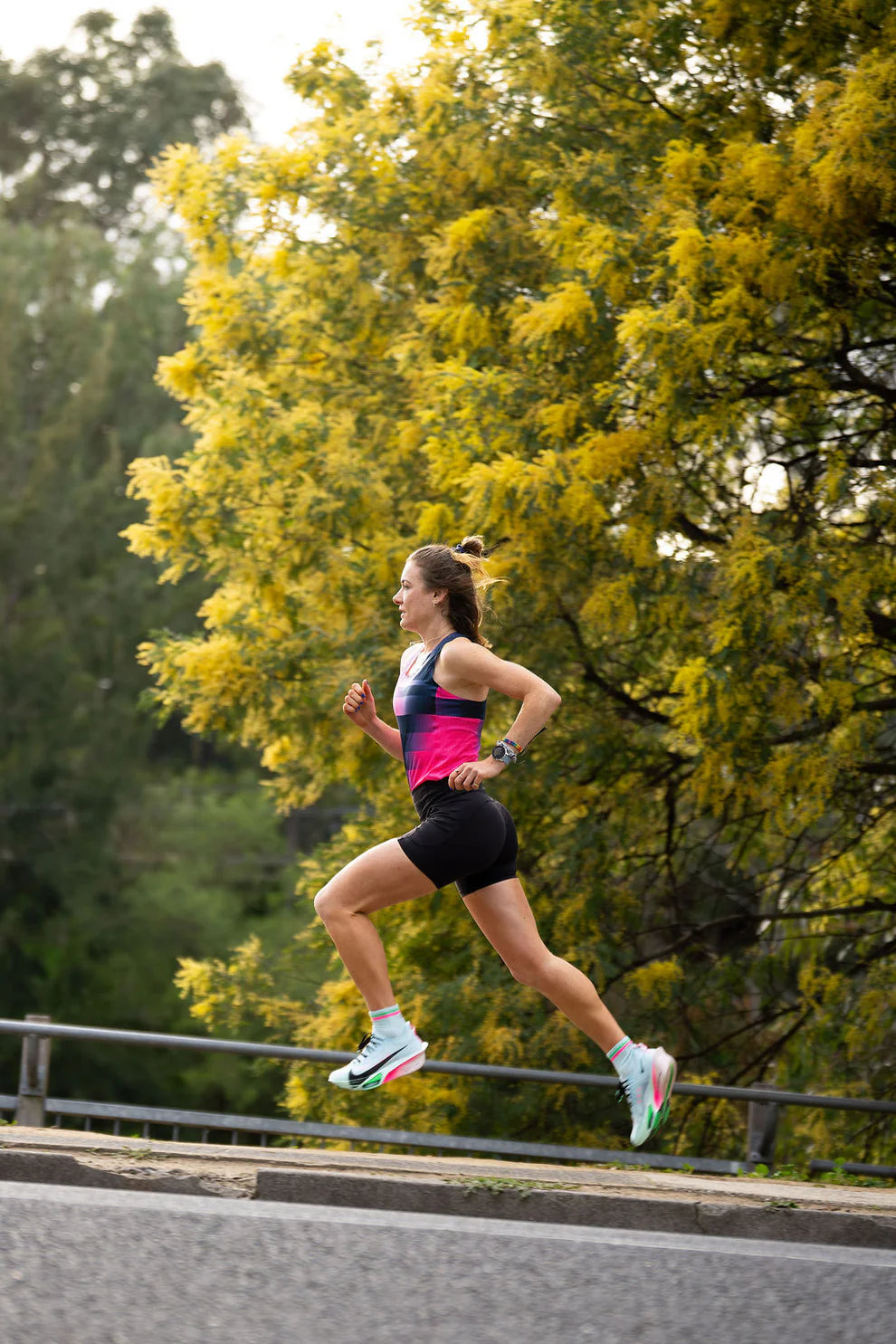 SHYU 專業跑襪｜foam | pink | green