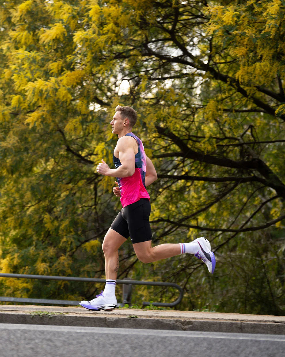 【SHYU 競賽跑襪】專為 Puma 碳板鞋設計｜white | lavender | magenta 台灣官方合作夥伴