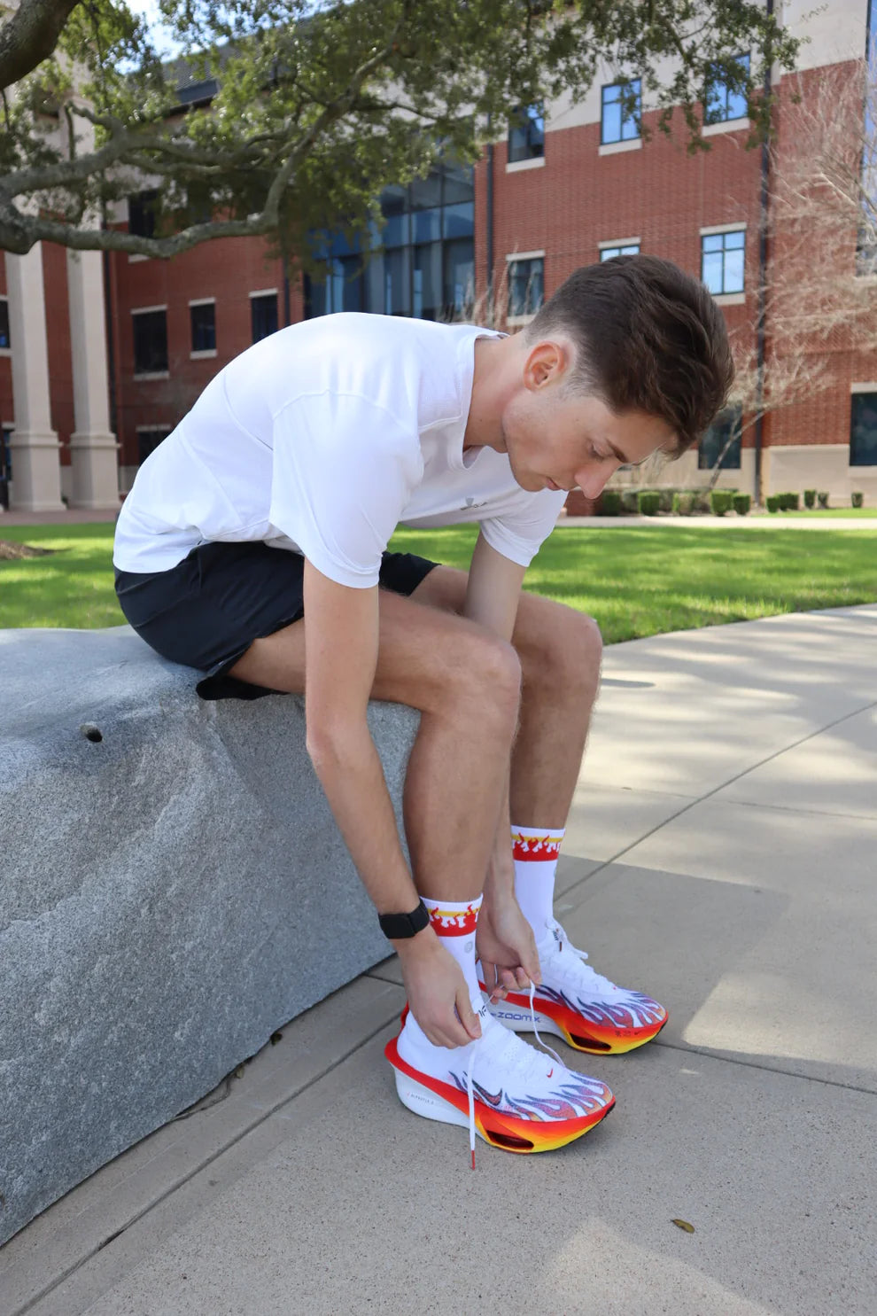 SHYU 專業跑襪｜white | flame | amber