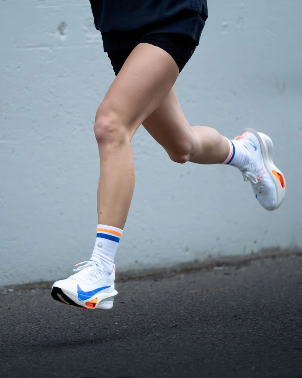 【SHYU 競賽跑襪】專為 Nike 碳板鞋設計｜white | blue | orange 台灣官方合作夥伴