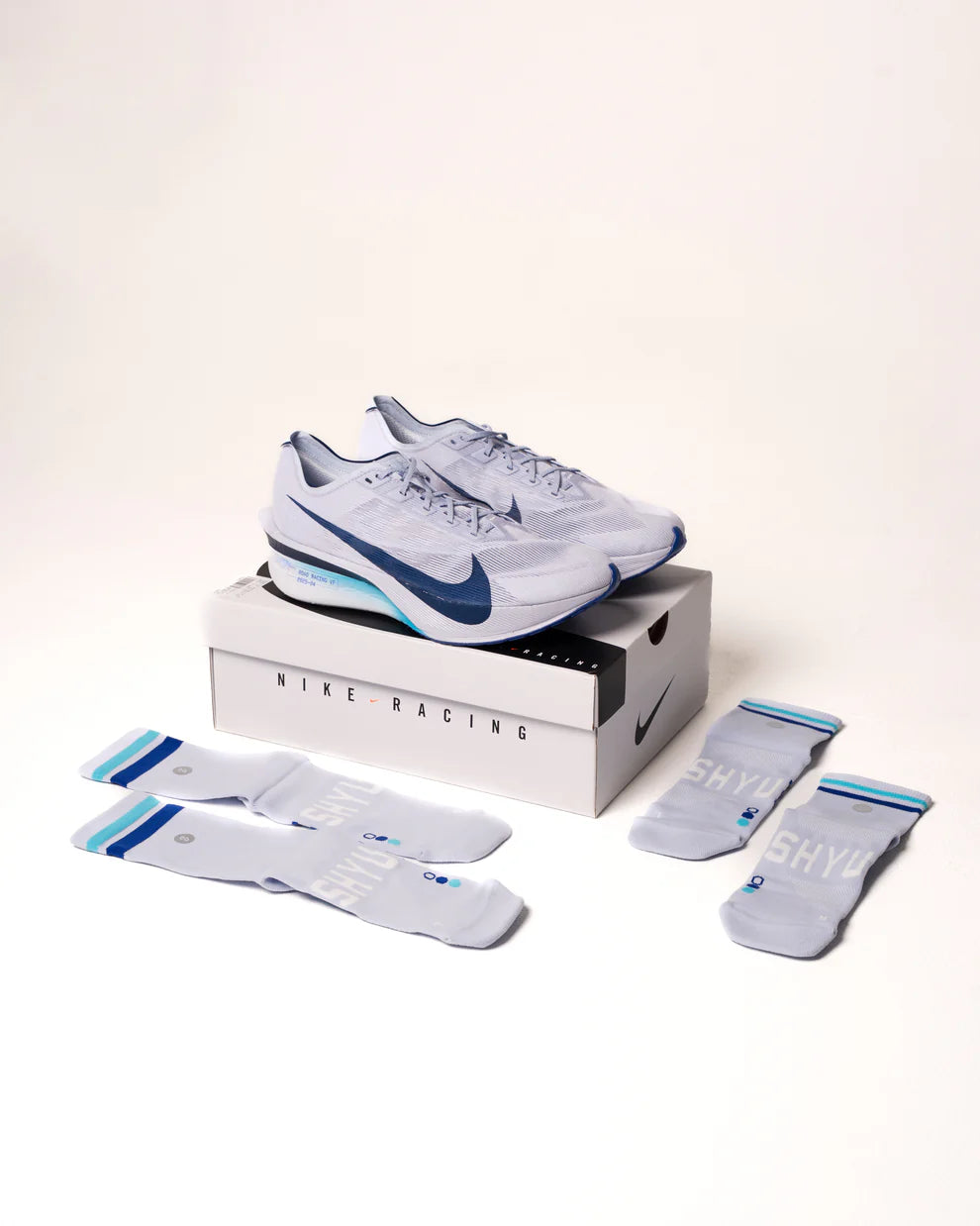 【SHYU 競賽跑襪】專為 Nike 碳板鞋設計｜ice | blue | azure 台灣官方合作夥伴