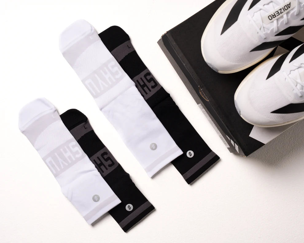 SHYU 專業跑襪｜Training | white 3 pack