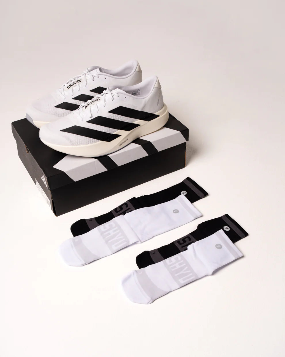 SHYU 專業跑襪｜Training | white 3 pack