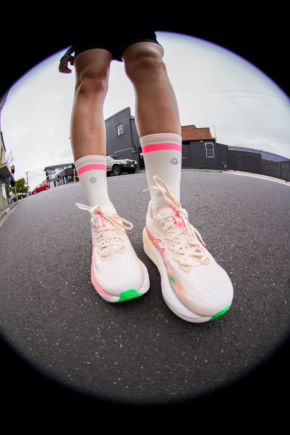 【SHYU 競賽跑襪】專為 Asics 碳板鞋設計｜cream | blush | peach 台灣官方合作夥伴