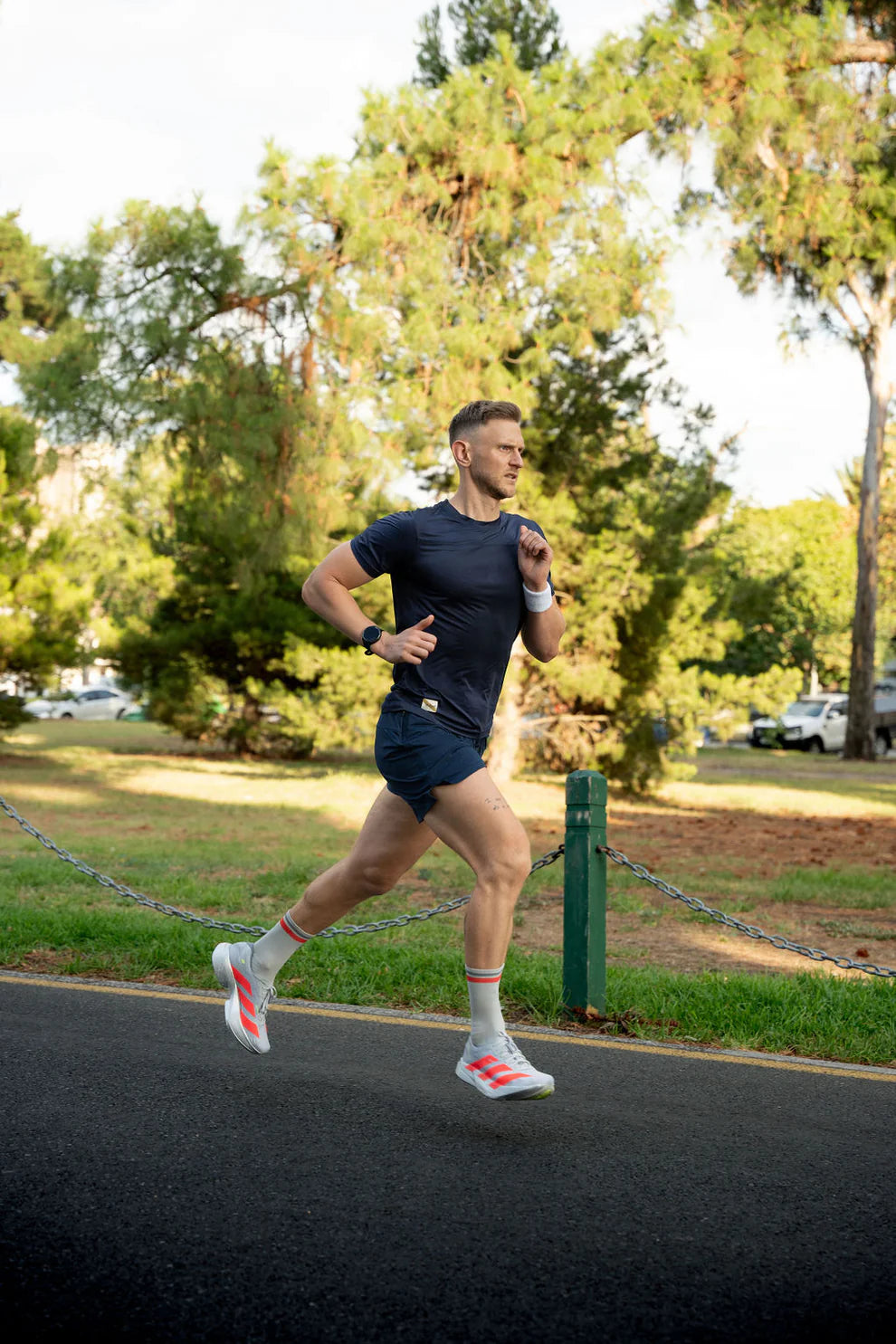 SHYU 專業跑襪｜silver | red | steel