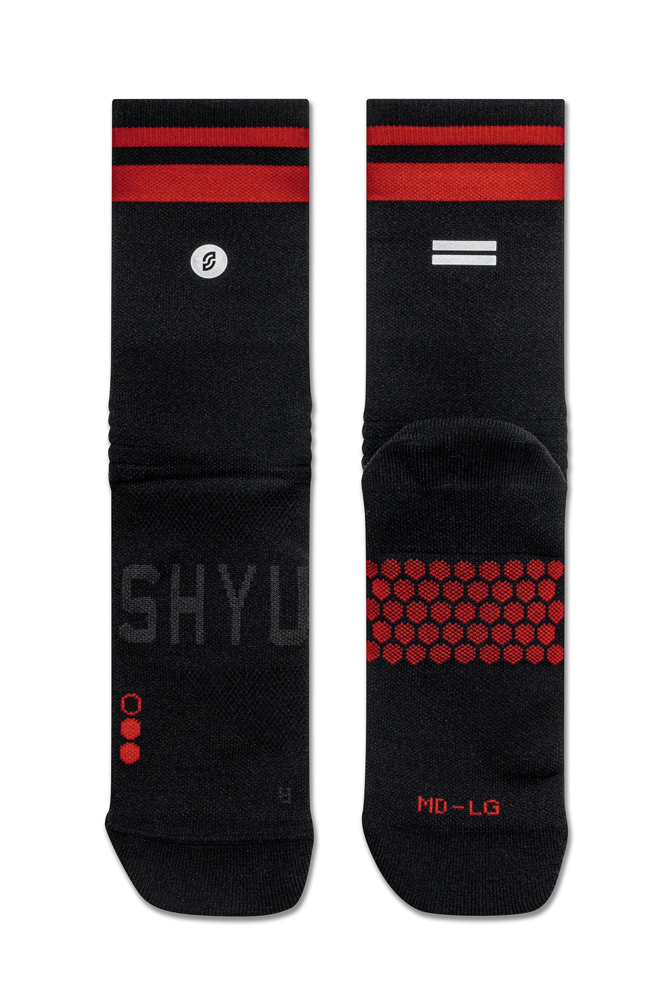 【SHYU 競賽跑襪】專為 Adidas 碳板鞋設計｜black | red | red 台灣官方合作夥伴