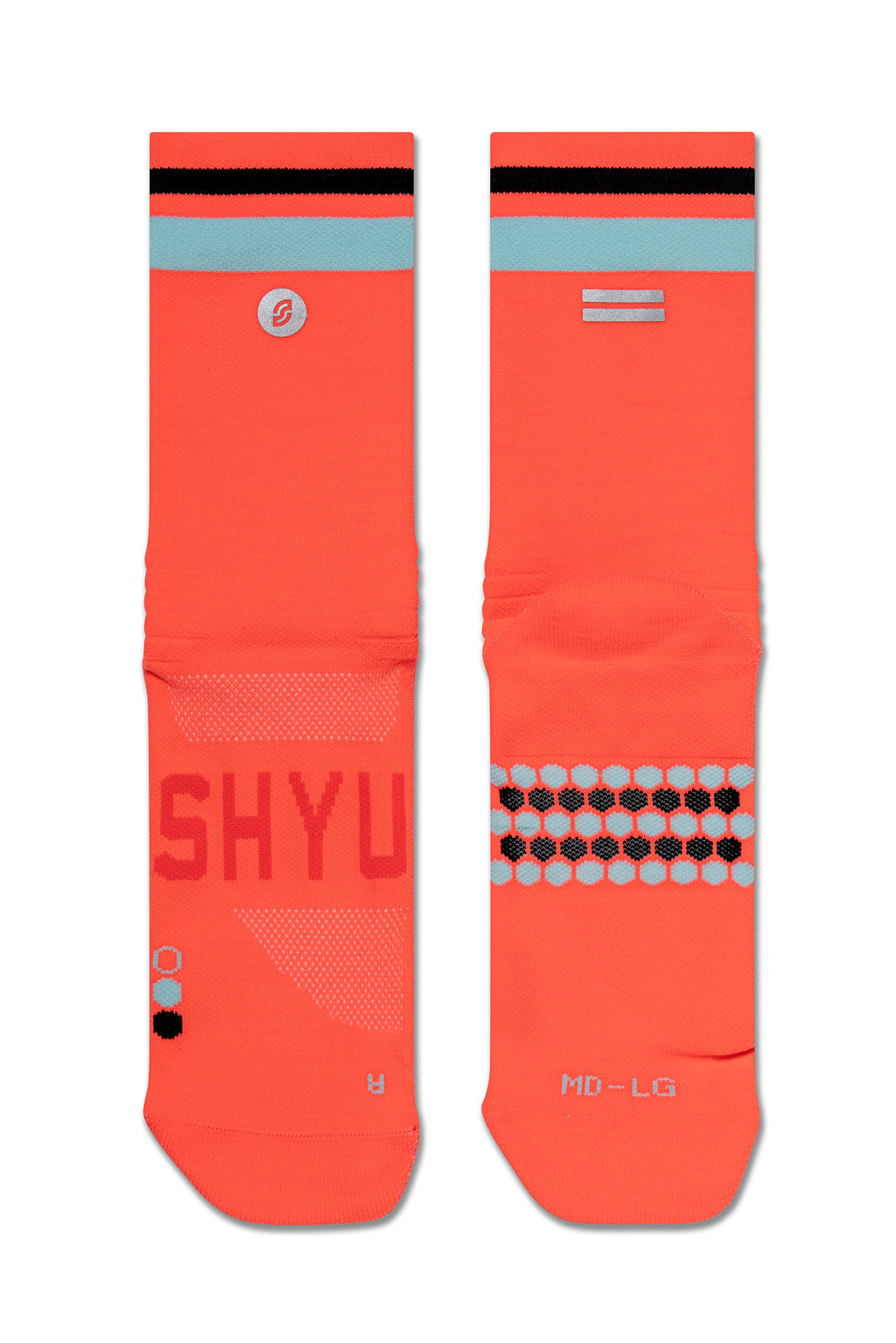 SHYU 專業跑襪｜coral | sky | black