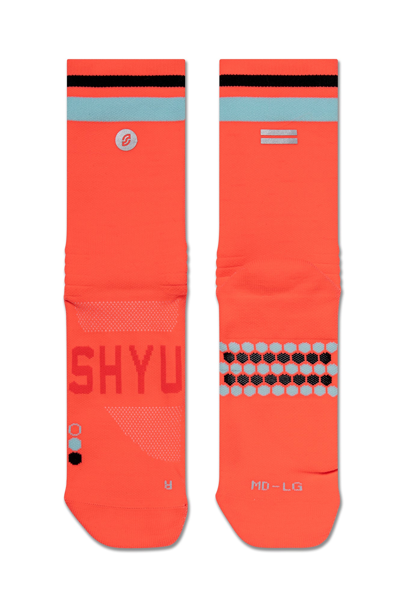SHYU 專業跑襪｜coral | sky | black