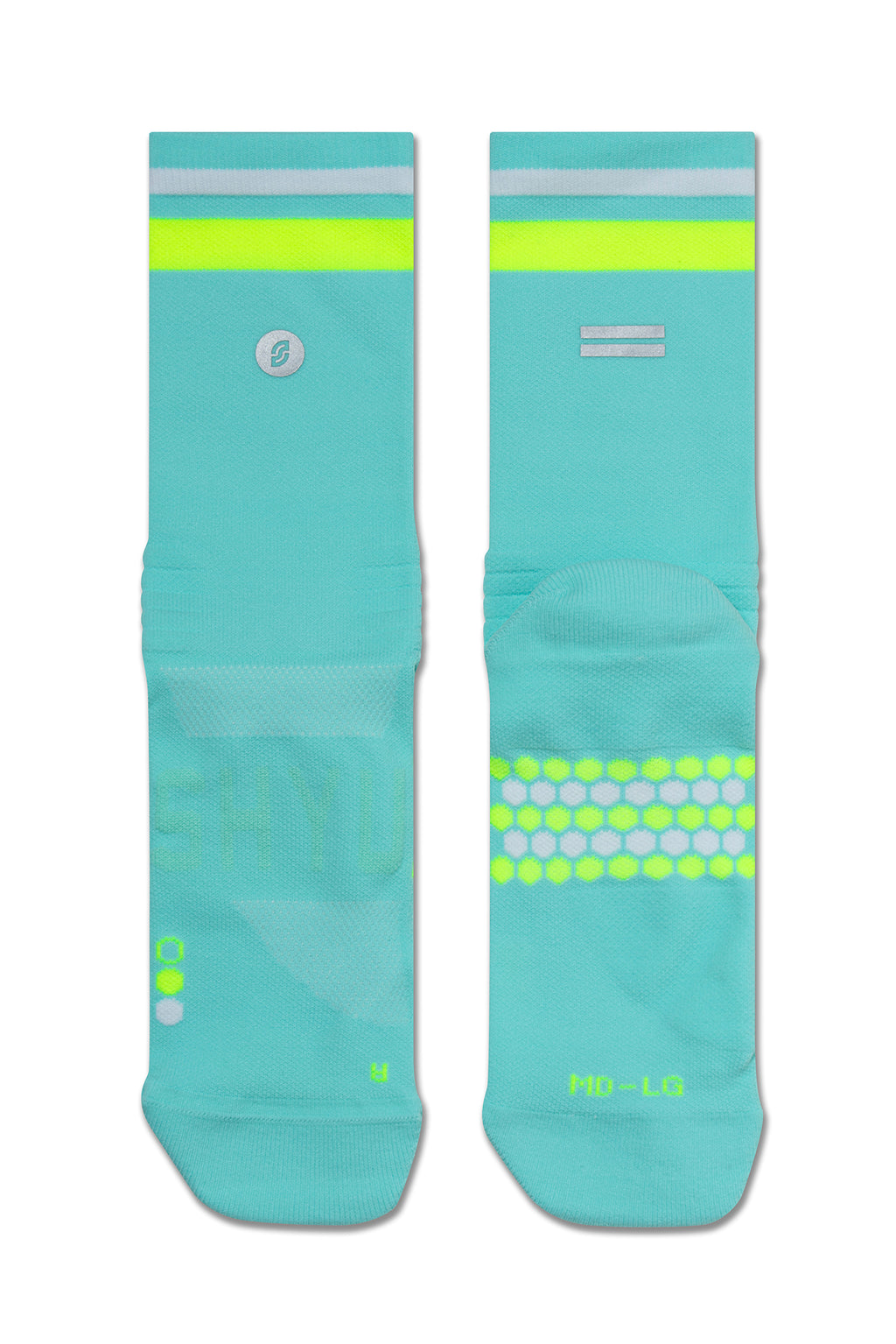 SHYU 專業跑襪｜electric | volt | white