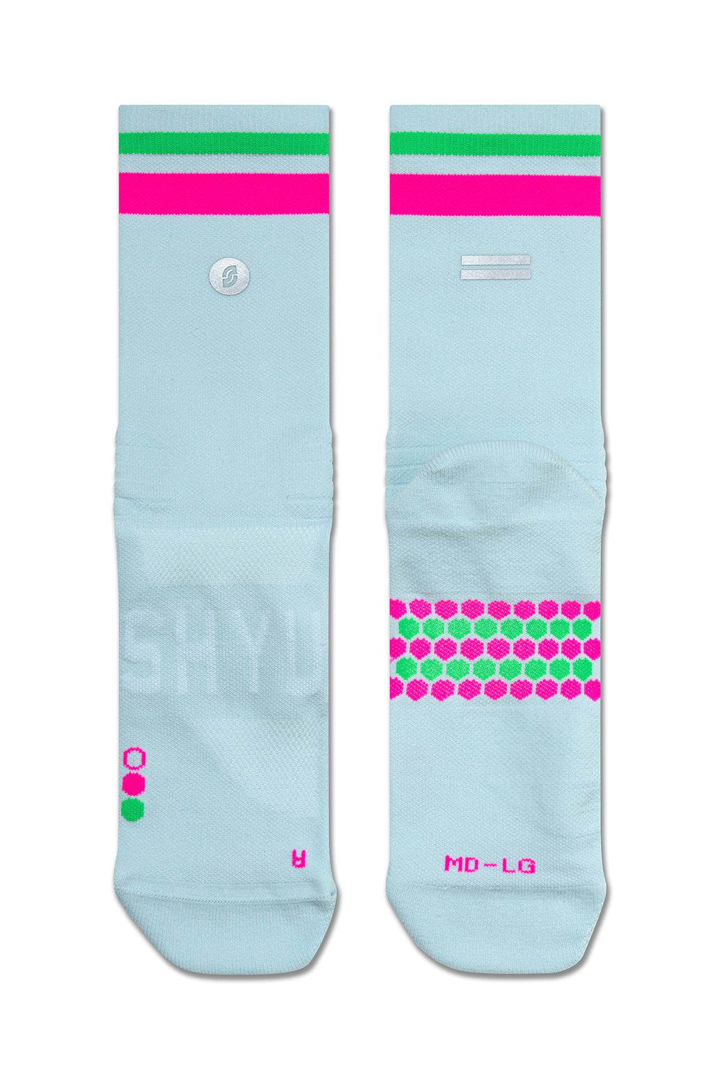SHYU 專業跑襪｜foam | pink | green