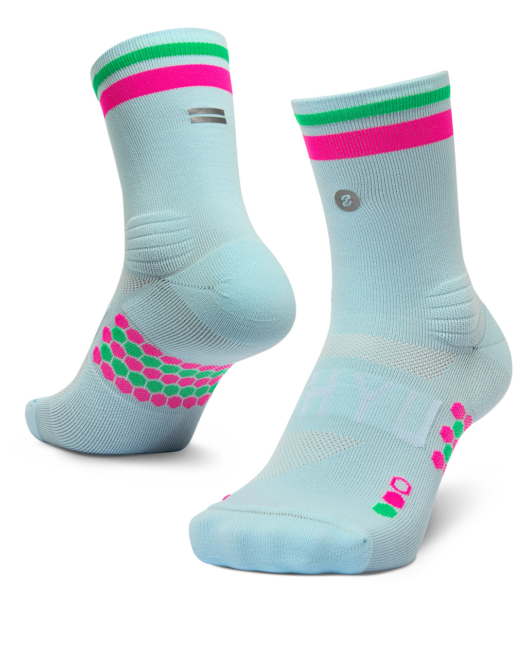 SHYU 專業跑襪｜foam | pink | green