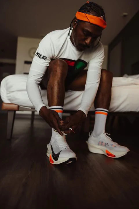 SHYU 專業跑襪｜white | orange | black