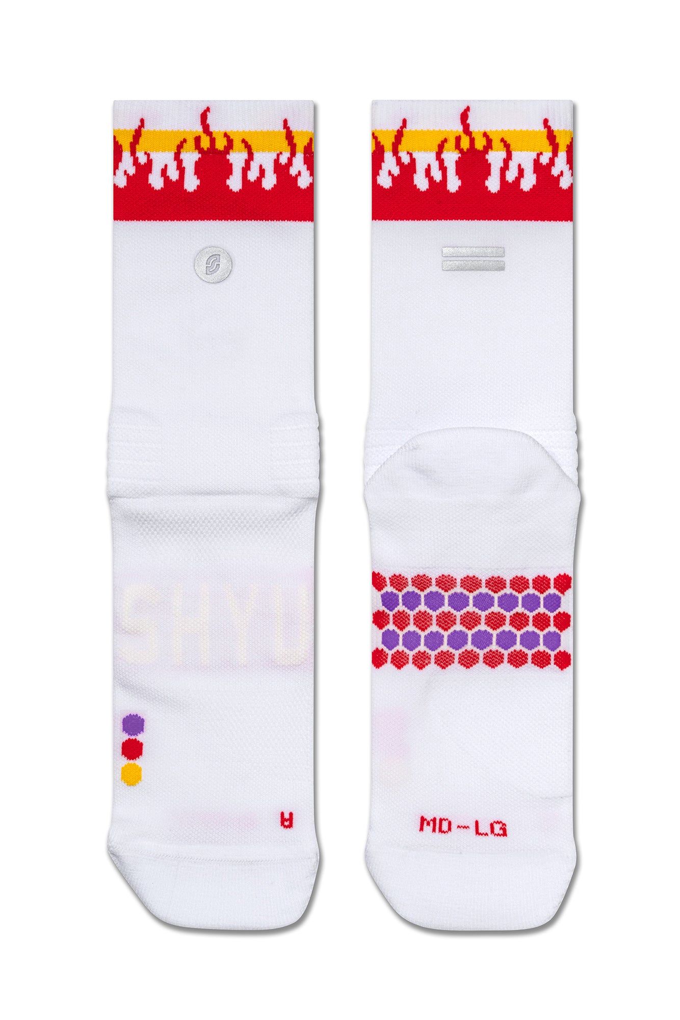 SHYU 專業跑襪｜white | flame | amber