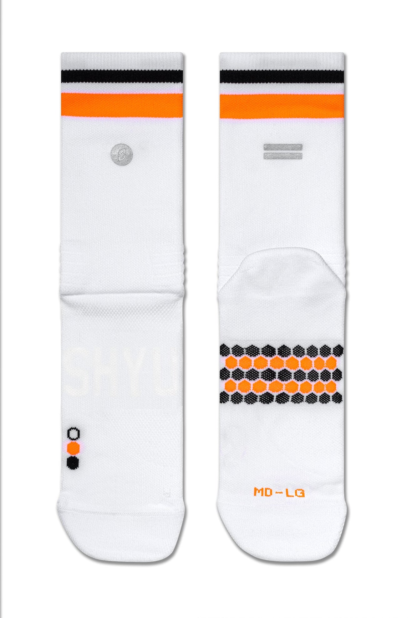 【SHYU 競賽跑襪】專為 Nike 碳板鞋設計｜white | orange | black 台灣官方合作夥伴
