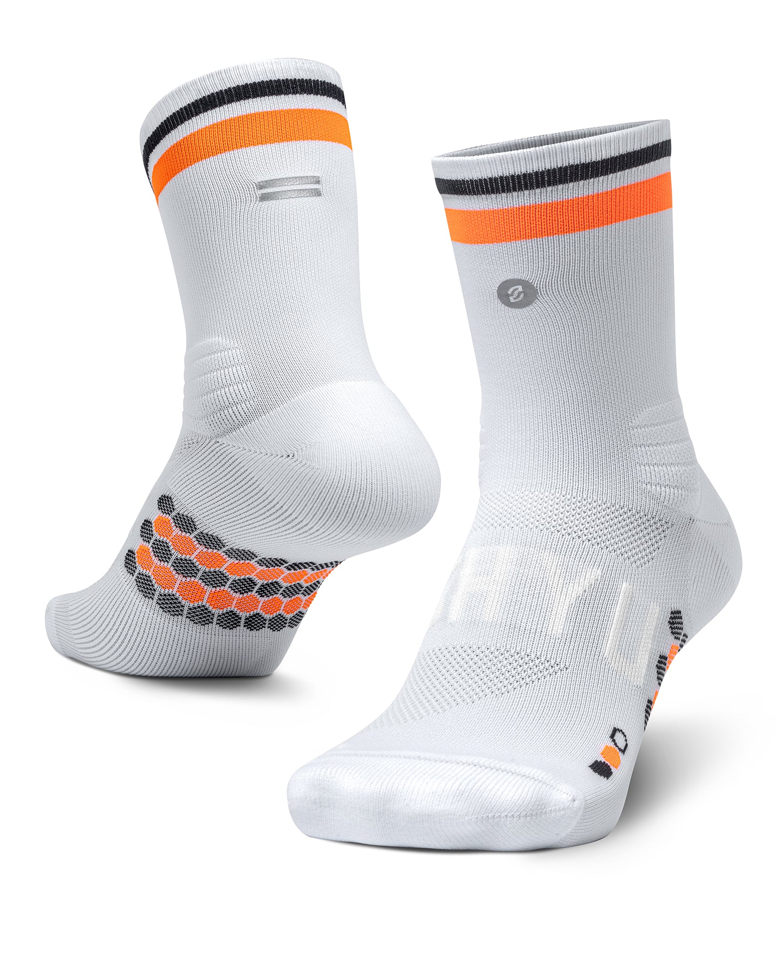 【SHYU 競賽跑襪】專為 Nike 碳板鞋設計｜white | orange | black 台灣官方合作夥伴