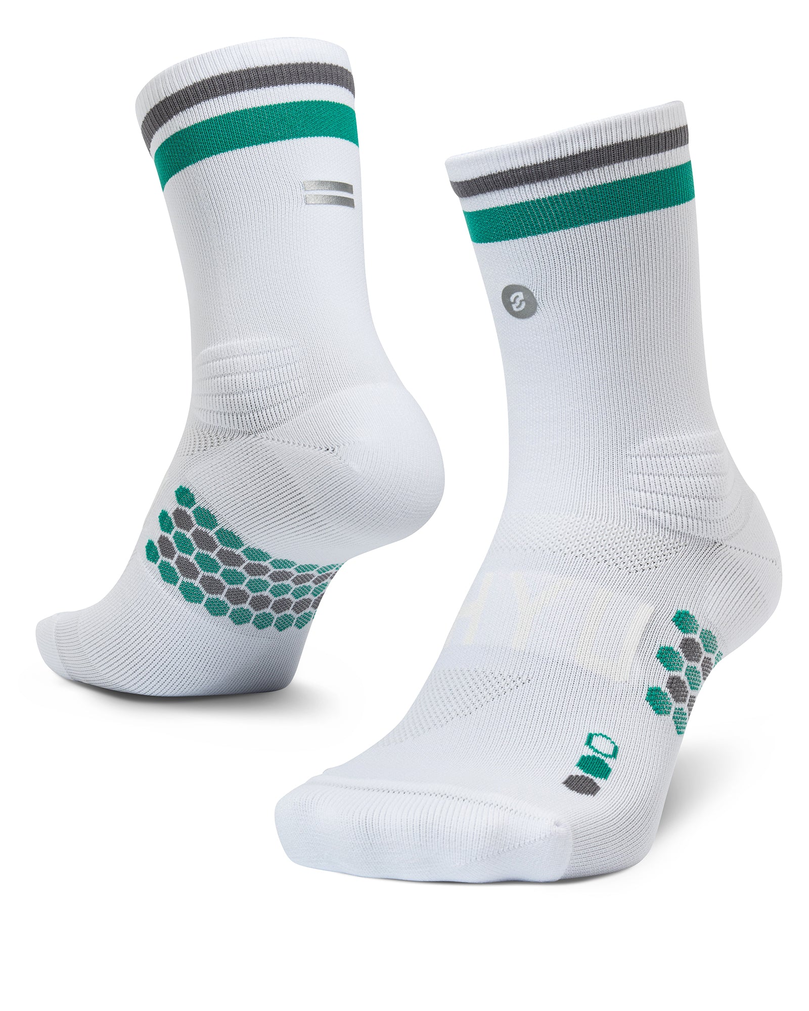 【SHYU 競賽跑襪】專為 Adidas 碳板鞋設計｜white | teal | carbon 台灣官方合作夥伴